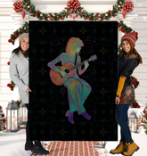 Soft and warm floral patterned sherpa blanket